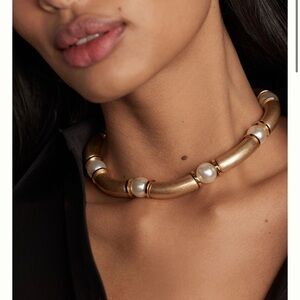 NWT Anthropologie Mixed Metal Chunky Necklace